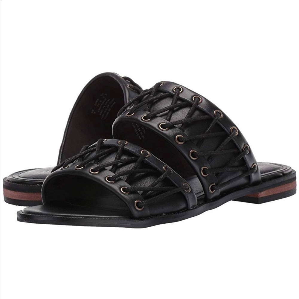 KELSI DAGGER BROOKLYN SANDAL BLACK LEATHER # 7.5 - Picture 2 of 9